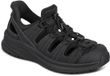 Orthofeet Saturn Sandalen Zwart Leer Maat 42 Mannen Platte Sandalen