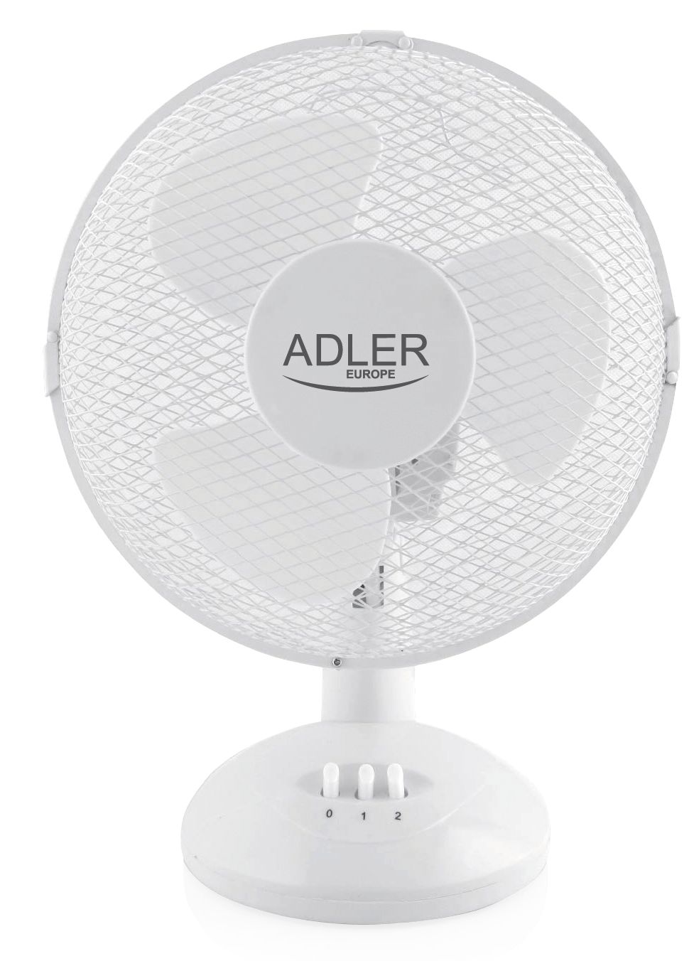 Adler AD 7302 - Tafelventilator - Wit - 23 cm - 35W - 2 standen
