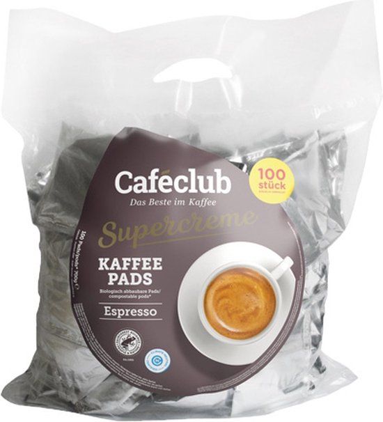 Caféclub Supercreme Koffiepads Espresso - 100 pads