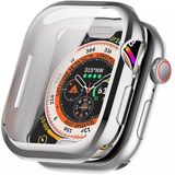 Strap-it Schokabsorberend TPU bescherm hoesje - soft case geschikt voor de Apple Watch series 10 / 11 - maat 42mm (zilver)