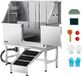 VEVOR Hondentrimbak Hondenwasplaats Roestvrijstalen Rechterdeur 1270x580x1495MM