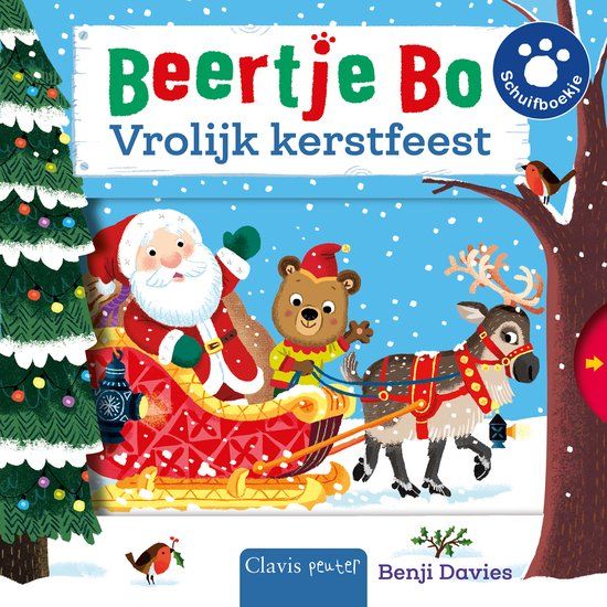 Vrolijk Harlekijn Kerst: Schuifboekje Beertje Bo, Vrolijk kerstfeest. 1+