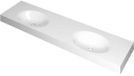 Wastafel INK Smooth Wastafel Polystone Dubbel Zonder Kraangaten - 1800x450x90 mm - Glans Wit