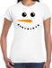 Bellatio Decorations Shoppartners Bv Sneeuwpop Kerst T-shirt Dames Wit