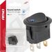 AMIO Runder schakelaar 12V 20A met blauwe LED-verlichting, aan/uit schakelaar, model AMIO-03963