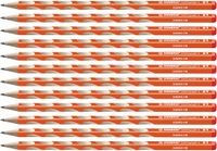 STABILO EASYgraph S - Smal driekantig grafietpotlood voor rechtshandigen - Oranje - 12 stuks - HB