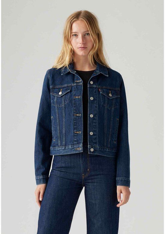 Levi's Originele Truckerjas Dames Blauw Katoen/Lyocell L