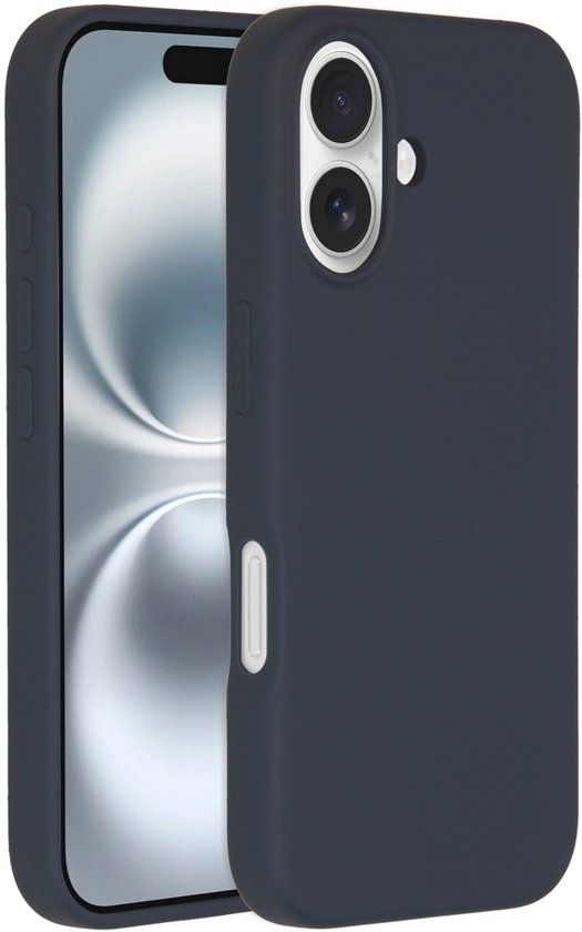 Accezz Liquid Silicone Backcover met MagSafe voor de Apple iPhone 16 - Donkerblauw