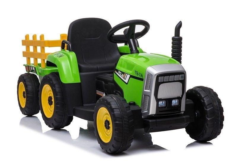 Viking Choice Elektrisch bestuurbare tractor met aanhanger en afstandbediening - groen