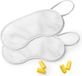 Makito Western Europe 2x masque de sommeil avec bouchons d'oreilles - blanc - masque de voyage occultant - enfants et adultes