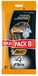 Bic Flex 4 Razor Male Standard Pack Disposable 4 Blades All Types Aloë Vera & Vitamine E Plastic Bag 8'S X1