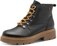 Tamaris - Dames - Biker boots - Zwart - Leer/Synthetisch - Maat 41