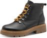 Tamaris - Dames - Biker boots - Zwart - Leer/Synthetisch - Maat 41