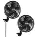Vevor Kweekventilator met Clip, Oscillerend, 10w Clipventilator met USB-Aansluiting, 9 Snelheidsstanden en Circulatiemodus, Circulatieventilator voor Luchtcirculatie en Koeling In Kweekkasten en Kweektenten, 2-Pack