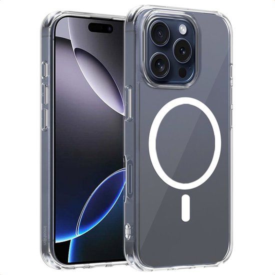 imoshion Hoesje - Geschikt voor Apple iPhone 16 Pro Max - Protective Backcover geschikt voor MagSafe - Transparant
