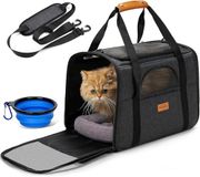 Morpilot Kattentransporter met zachte zijkanten voor grote, middelgrote katten en puppy's tot 9 kg, huisdiertransporter met veiligheidsritssluitingen
