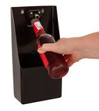 Beaumont TM Pub Bar Stand-Up/Wall Mounted Fles Opener en Catcher, kunststof, zwart, 30 x 15,2 x 8,6 cm