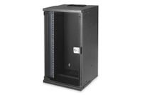 DIGITUS netwerkkast 10-inch - 12 HE - wandmontage - niet gemonteerd - HxBxD 591x316x298mm - draagvermogen 30kg - bruikbare diepte 254mm - IP20 beschermingsklasse - SOHO Pro serie - zwart