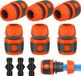 Raccord de tuyau d'arrosage - Set de 9 pièces avec accessoires de raccordement - Orange