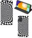 B2Ctelecom Samsung Galaxy A02s Book Case van Kunstleer en TPU met Illusie print