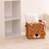 Atmosphera Opbergmanden kastmanden - 4x stuks - voor kinderkamer - dieren thema - 29 x 29 x 29 cm