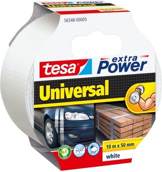 tesa extra Power Universal Duct Tape - 50mm x 10m - White