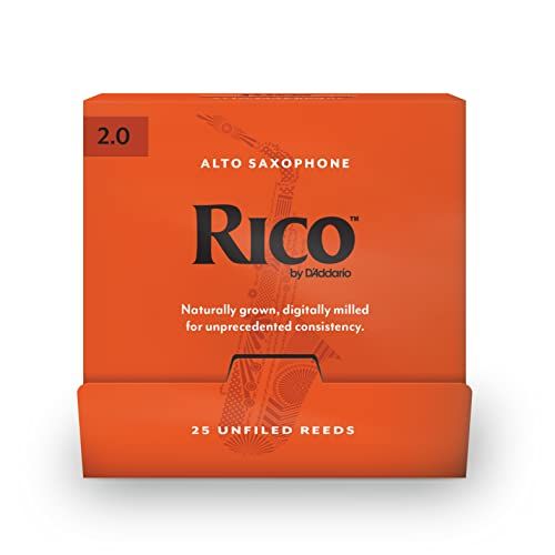 Anches D'Addario Rico Alto Saxophone Reeds, Strength 2, Loose Parts, Pack of 25