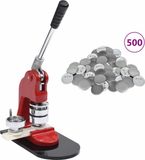 vidaXL Buttonmachine met 500 st buttononderdelen 44 mm