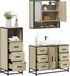 Maison Exclusive - Ensemble de meubles de salle de bain 3 pièces en bois composite chêne Sonoma