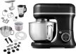MEDION Robot pâtissier avec accessoire hachoir à viande, accessoire blender 4-en-1, Noir | Bol à glace pour préparation de glace, 1200 W, râper, couper, pétrir, machine à pain, MD18440