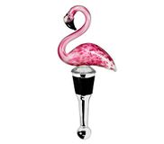 EDZARD Flamingo Flessendop H 13 cm, handgemaakt, traditionele glaskunst, voor wijn en champagne, tropische decoratie, cadeau-idee, zomer, bar accessoire