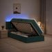 Maison Exclusive - Lit coffre à LED avec matelas vert foncé 90 x 200 cm, velours