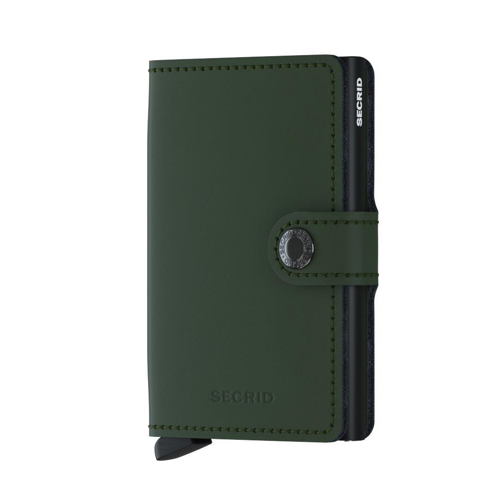 Secrid Mini Wallet Portemonnee matte green - black