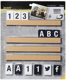 Securit LES-TE-100 Letterbord Teak - 100cm - 169 letters en cijfers