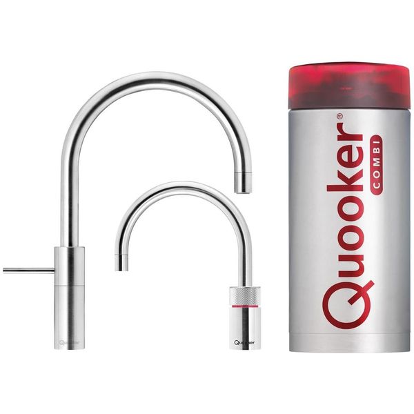 Quooker Nordic Round Twintaps RVS with COMBI reservoir