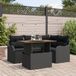 vidaXL Tuinbank Set Zwart Poly Rattan