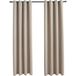 Rideaux occultants avec anneaux en métal 2 pcs beige 140x245 cm