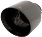 Carpar Simoni Racing Uitlaatsierstuk Rond/Schuin RVS Zwart - Ø115xL210mm - Montage 38-63mm