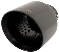 Carpar Simoni Racing Uitlaatsierstuk Rond/Schuin RVS Zwart - Ø115xL210mm - Montage 38-63mm