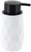 Tendance Zeeppompje/dispenser Diamond - wit - kunststof - 6 x 15 cm