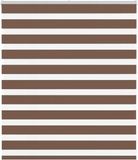 VidaXL Zebra rolgordijn 125x100 cm stofbreedte 120,9cm polyester bruin
