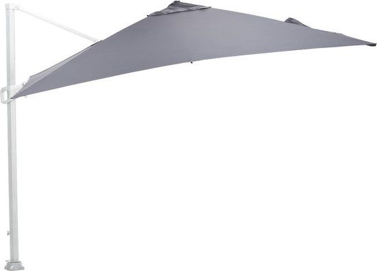 Garden Impressions Hawaii Zweefparasol 300x300 - Wit/Lichtgrijs