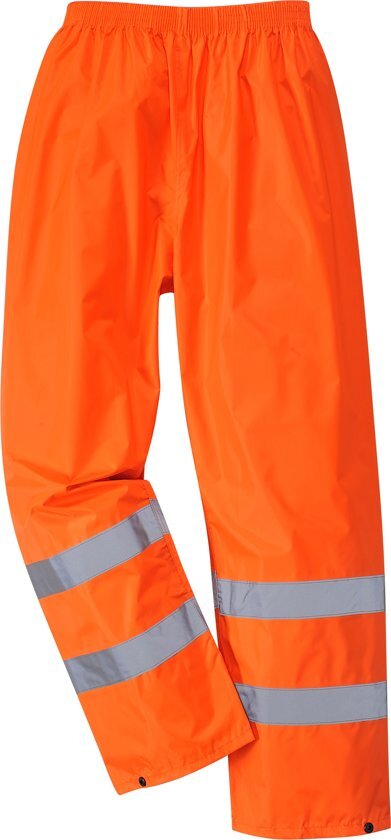 Portwest Regenbroek Oranje Maat 2 XL met reflecterende striping