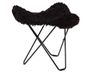 Cuero Design Flying Goose Iceland Kruk, lamsvel, Shorn Black/Black, 48cm