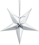 Partydeco Sp. Z O. O. 2x Zilveren sterren 30 cm Kerst decoratie/versiering