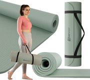 Hop-Sport Fitnessmat – Yogamat – 190 x 60 cm – 1 cm Dik – NBR Schuim – Lichtgroen