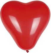 - Set 6 Ballonnen Hart rood (25 cm)