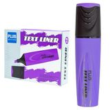 Plus Office Markeerstiften, markeerstiften met afgeschuinde punt, verpakking met 10 lichtgevende markers op waterbasis, neon (violet)