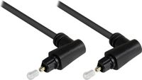 Goobay Digitale optische Toslink audio kabel met haakse connectoren en draaibare kop - 4mm / zwart - 1 meter