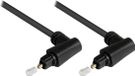 Goobay Digitale optische Toslink audio kabel met haakse connectoren en draaibare kop - 4mm / zwart - 1 meter